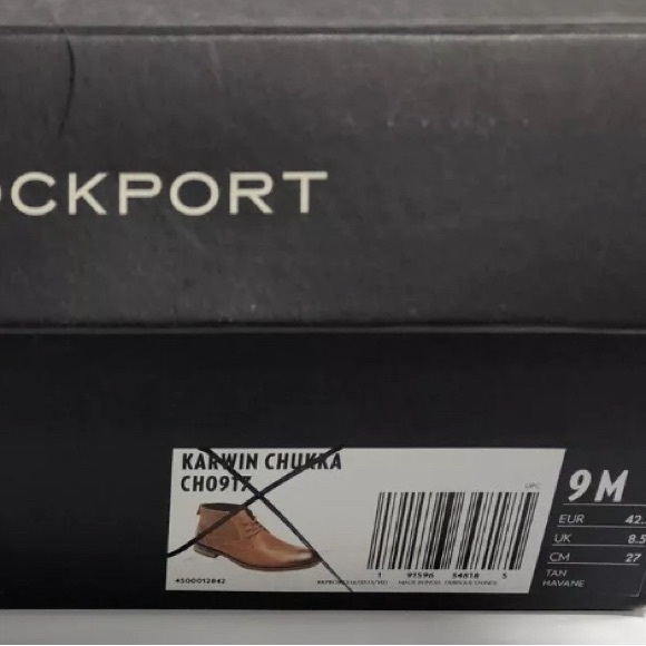 Rockport Men's Karwin Chukka Brown Leather Boot 9 M - Picture 7 of 7